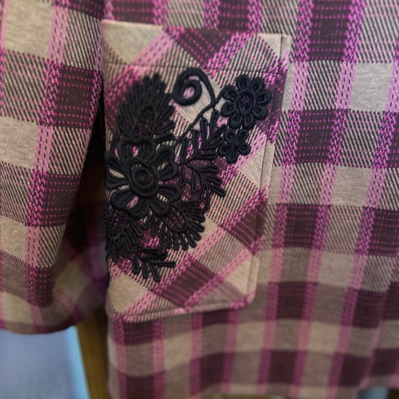 Avec Les Filles Plaid Pin Blazer - Picture 8 of 11